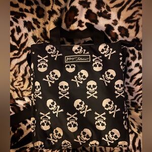Betsey Johnson Black and White Skull cooler tote